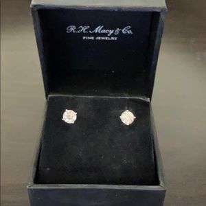 1 CTW Diamond solitaire earrings